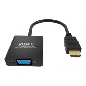 V7 Adaptateur vidéo USB-C mâle vers VGA femelle, noir